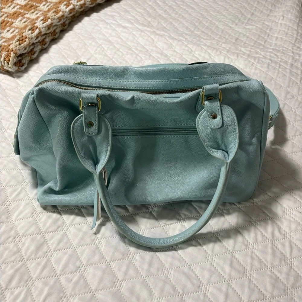 Steve Madden Light Blue/Mint Shoulder Bag Purse with Gold Hardware - Picture 4 of 16